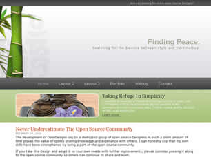 Preview finding peace - FREE HTML CSS JavaScript Template