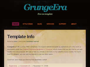 Preview grungeera 1 - FREE HTML CSS JavaScript Template