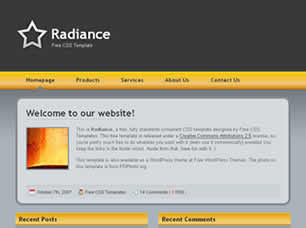 Preview radiance - FREE HTML CSS JavaScript Template
