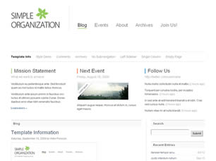 Preview simple organization - FREE HTML CSS JavaScript Template