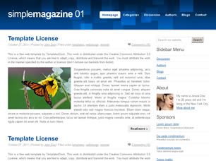 Preview simplemagazine 01 - FREE HTML CSS JavaScript Template