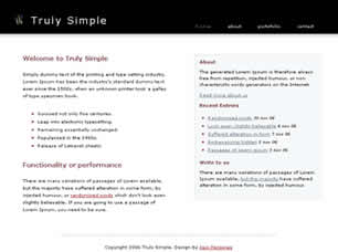 Preview truly simple - FREE HTML CSS JavaScript Template